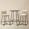 Industrial Modern Set of 3 Pub Table Set with 41"H Square Bar Table and Stools
